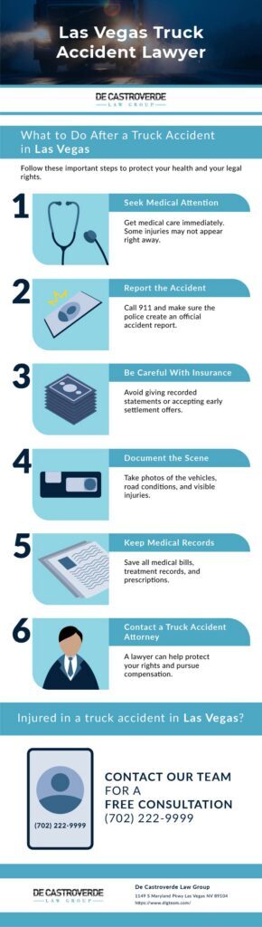 what to do after a truck accident infographic