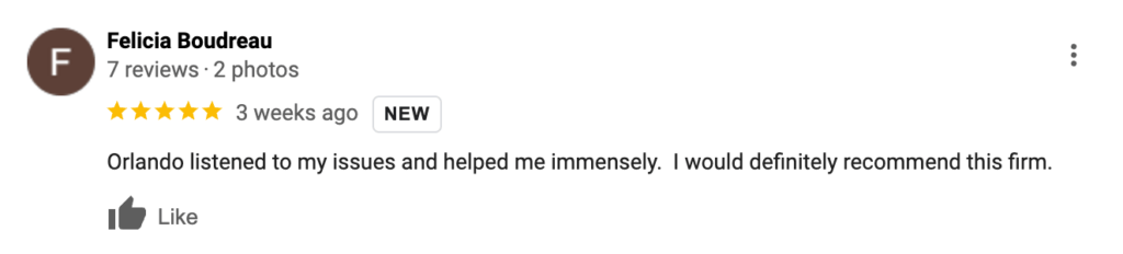 Las Vegas Burn Injury Lawyer Client Review