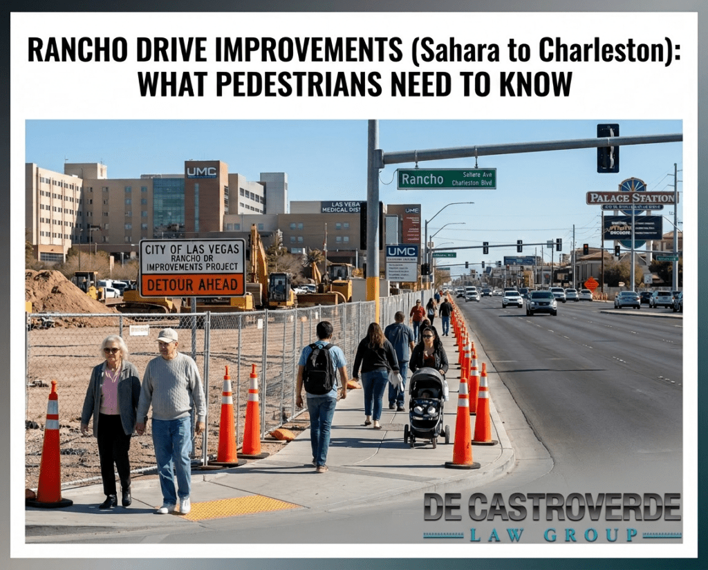 Rancho Drive Improvements (Sahara to Charleston): What Pedestrians Need to Know
